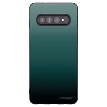 Picasee Samsung Galaxy S10 G973 Hülle - Schwarzes Silikon - Verdant Fade