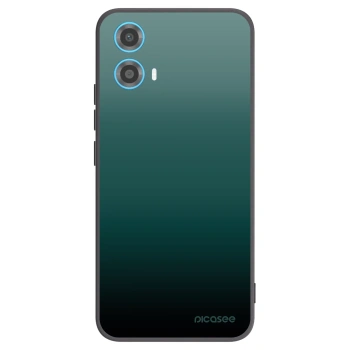 Picasee Motorola Moto G34 5G Hülle - Schwarzes Silikon - Verdant Fade