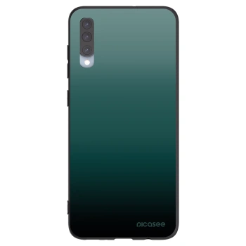 Picasee Samsung Galaxy A70 A705F Hülle - Schwarzes Silikon - Verdant Fade