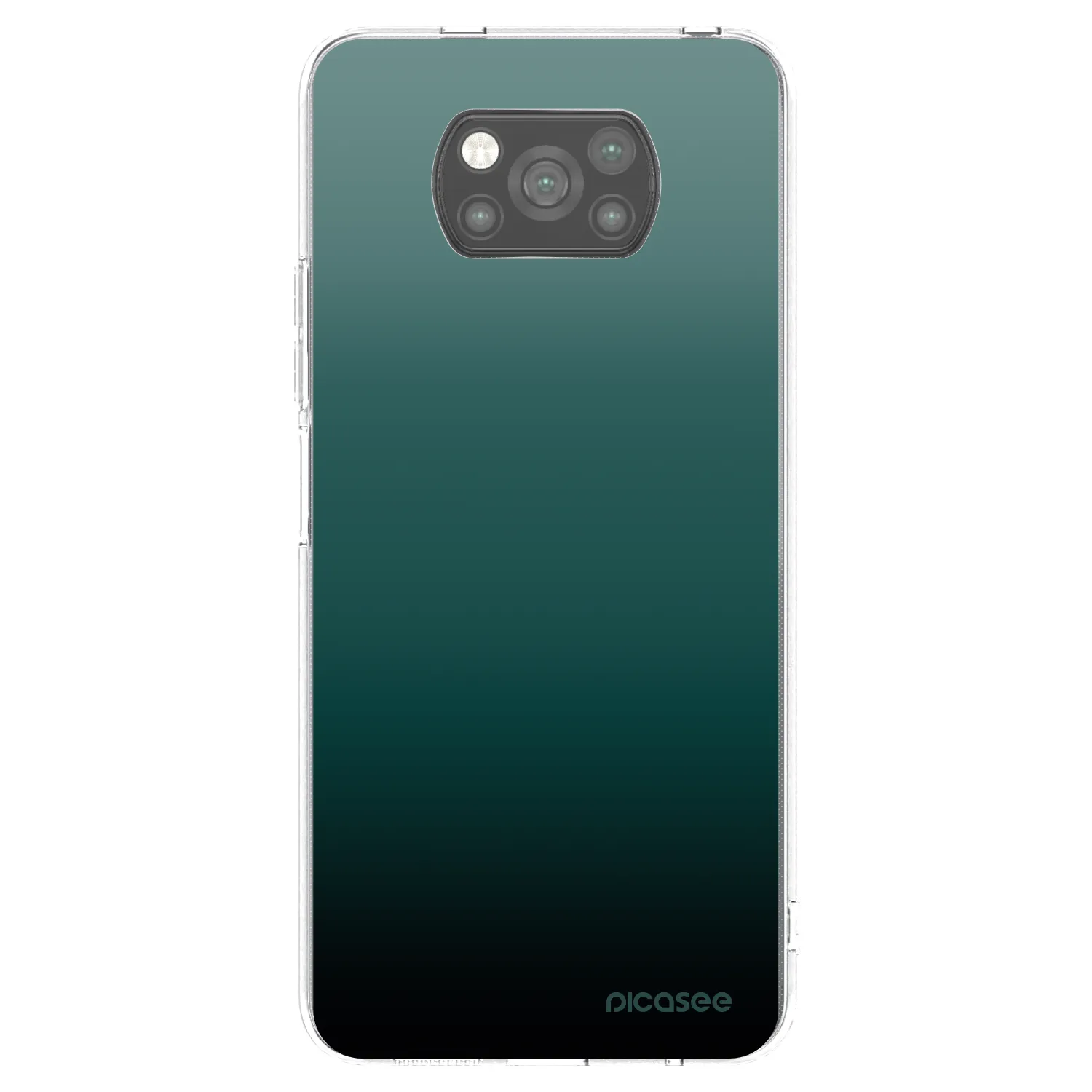 Picasee Xiaomi Poco X3 Hülle - Schwarzes Silikon - Verdant Fade