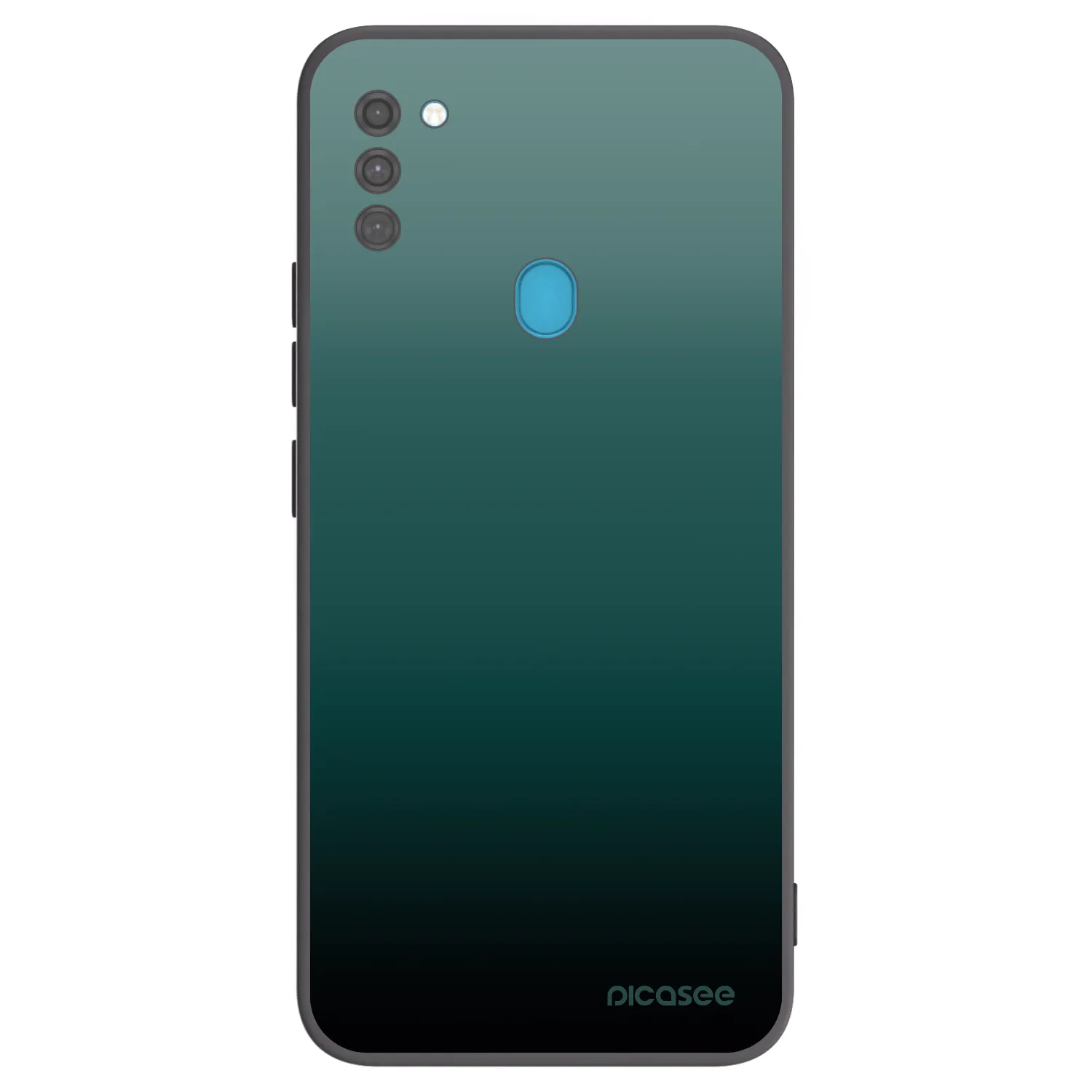 Picasee Samsung Galaxy M11 Hülle - Schwarzes Silikon - Verdant Fade