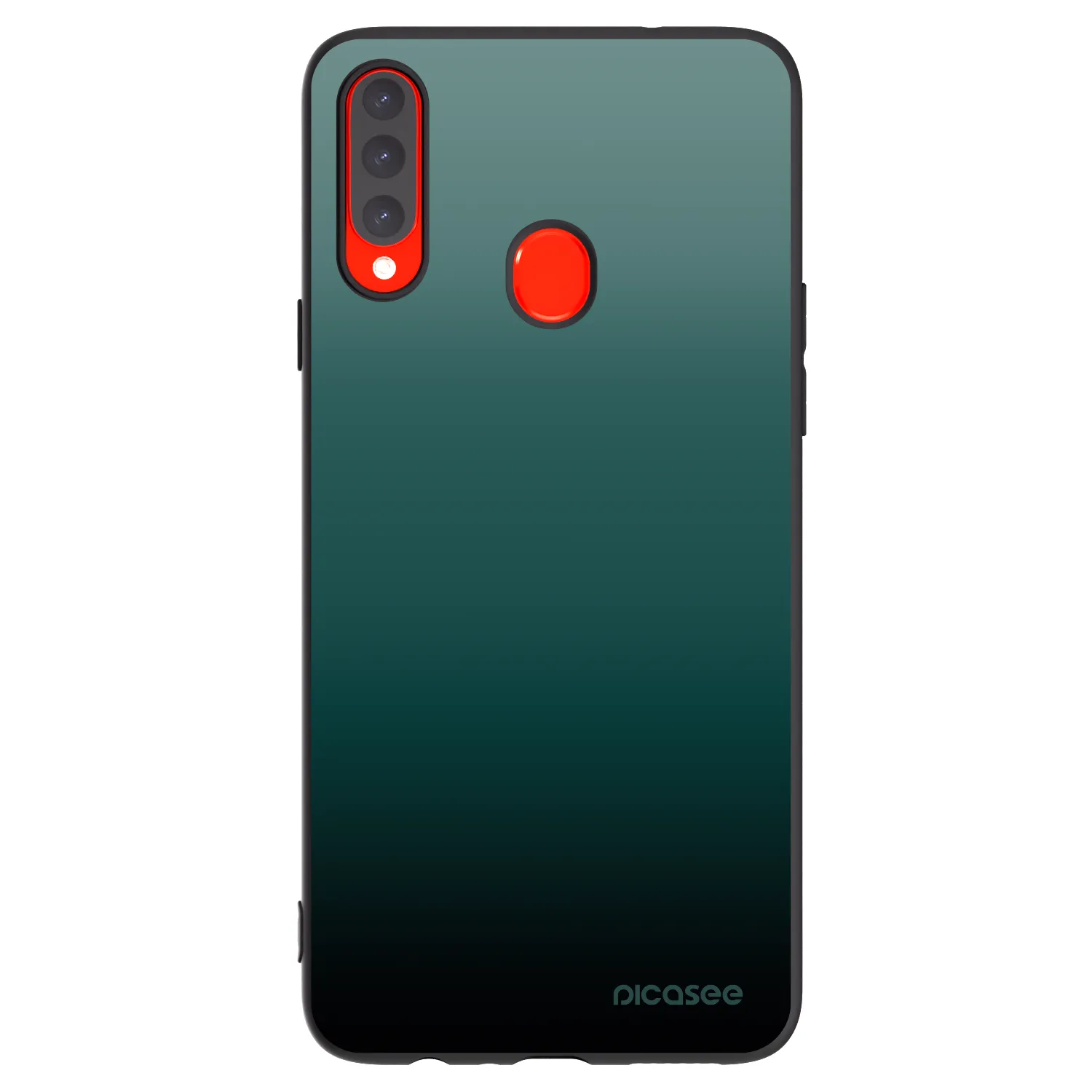 Picasee Samsung Galaxy A20s Hülle - Schwarzes Silikon - Verdant Fade