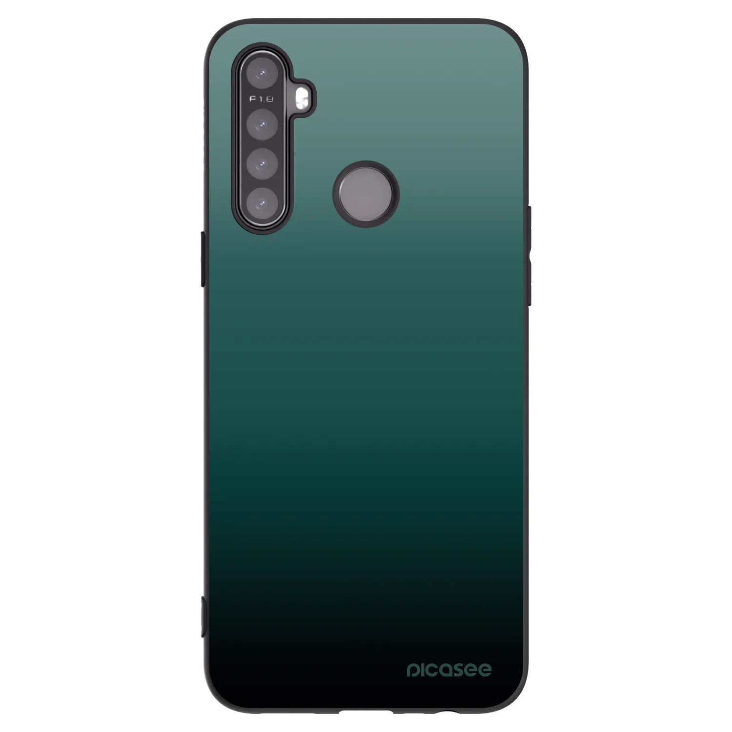 Picasee Realme 5 Hülle - Schwarzes Silikon - Verdant Fade