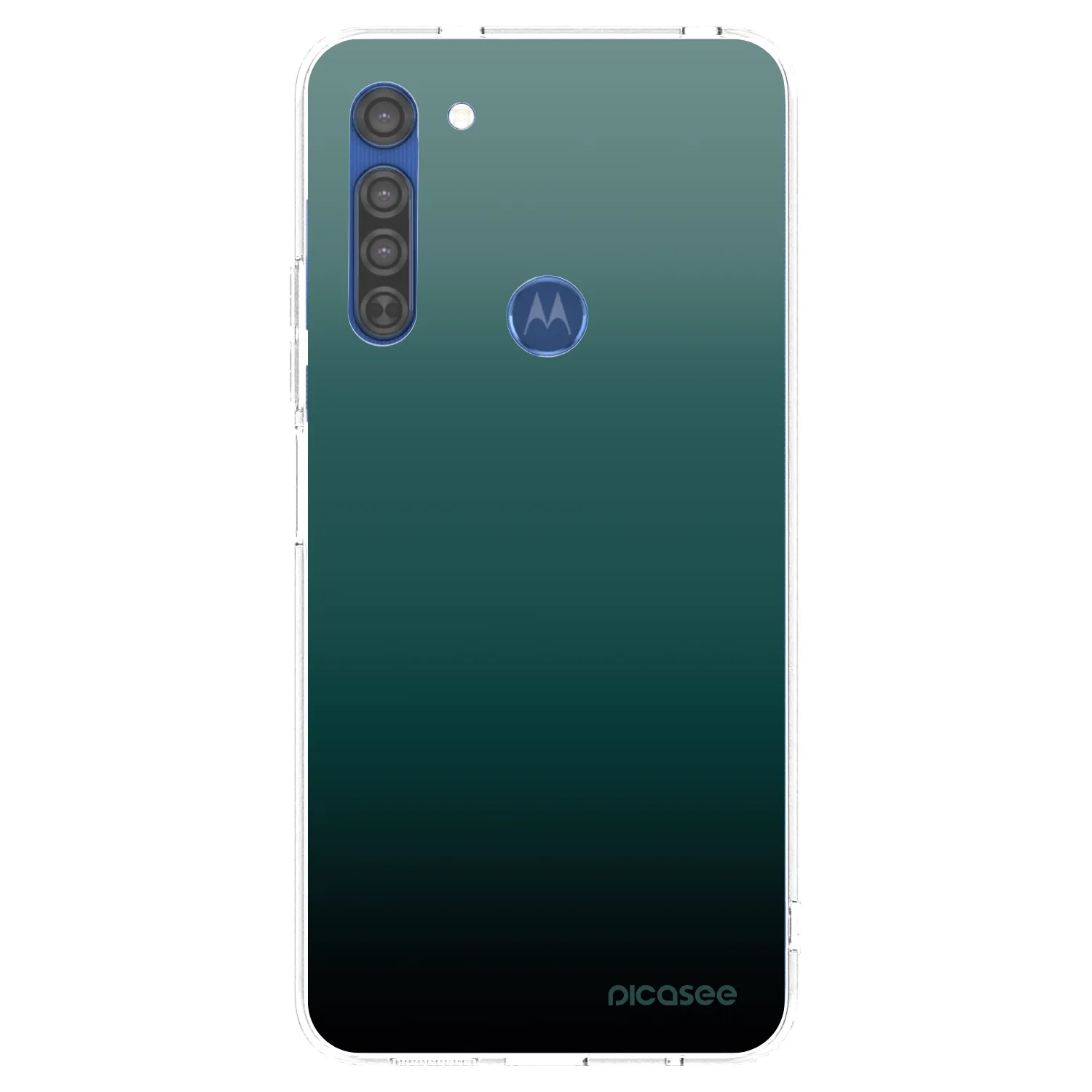 Picasee Motorola Moto G8 Hülle - Transparentes Silikon - Verdant Fade