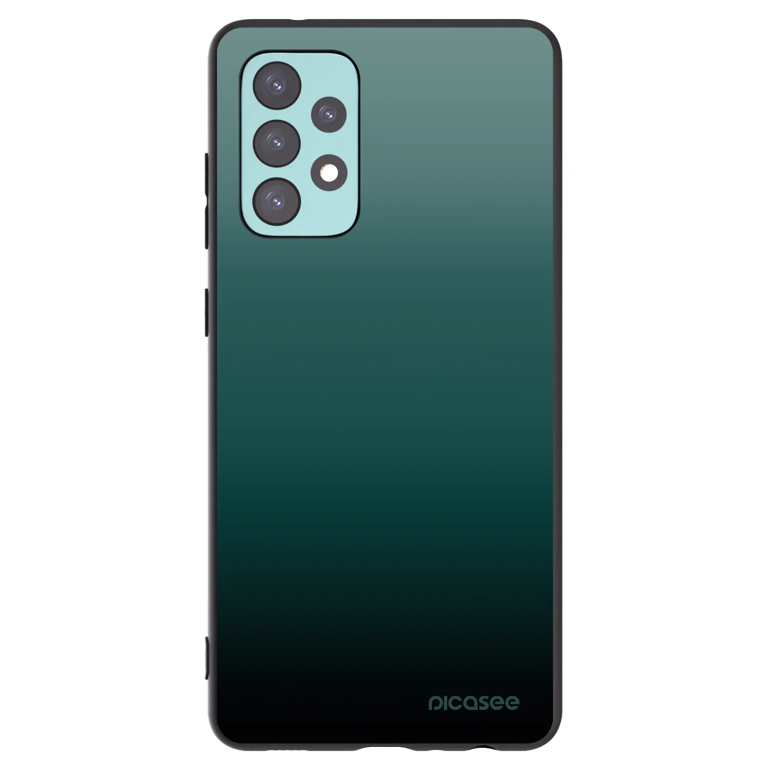 Picasee Samsung Galaxy A72 A725F Hülle - Schwarzes Silikon - Verdant Fade
