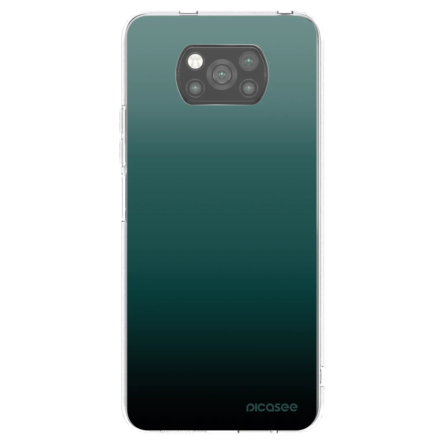 Picasee Xiaomi Poco X3 Pro Hülle - Schwarzes Silikon - Verdant Fade