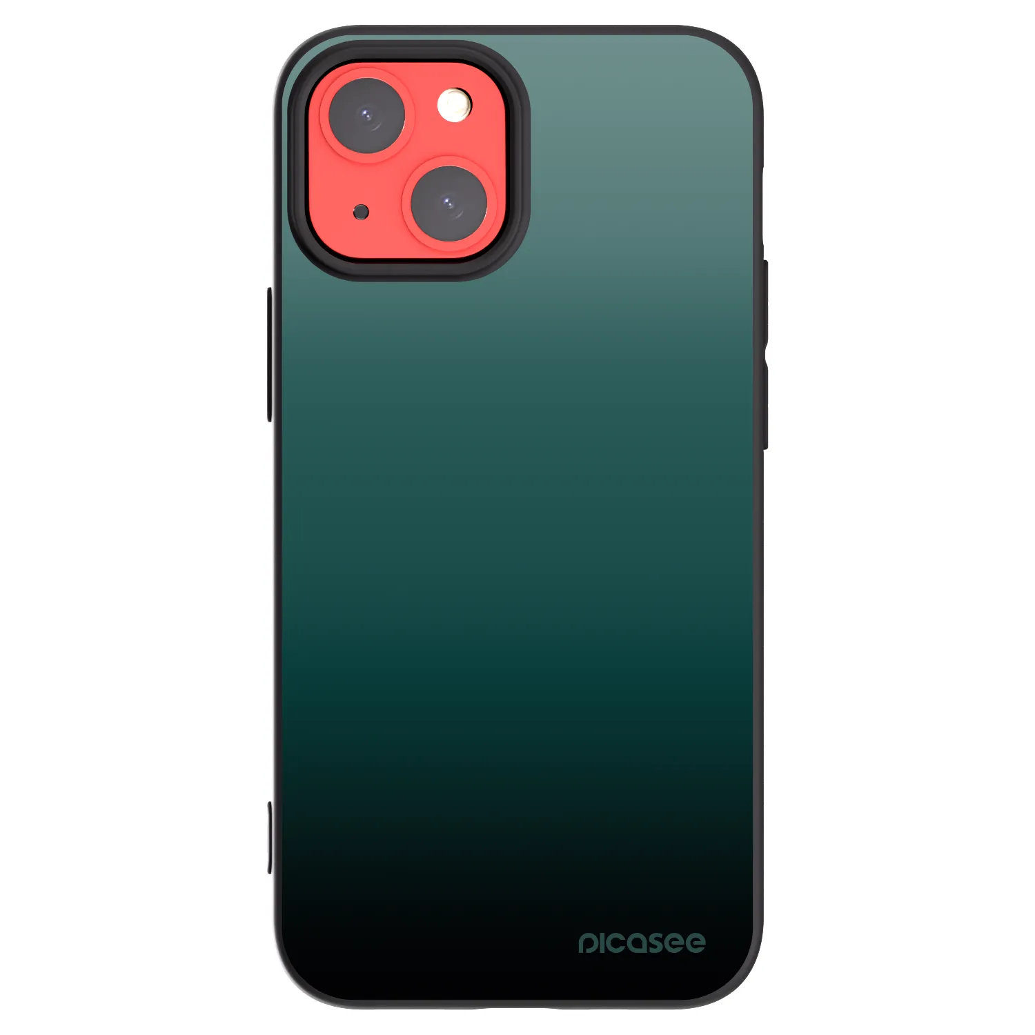 Picasee Apple iPhone 13 mini Hülle - Schwarzes Silikon - Verdant Fade