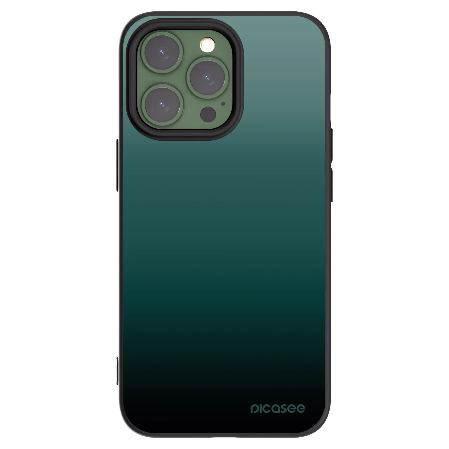 Picasee Apple iPhone 13 Pro Hülle - Schwarzes Silikon - Verdant Fade