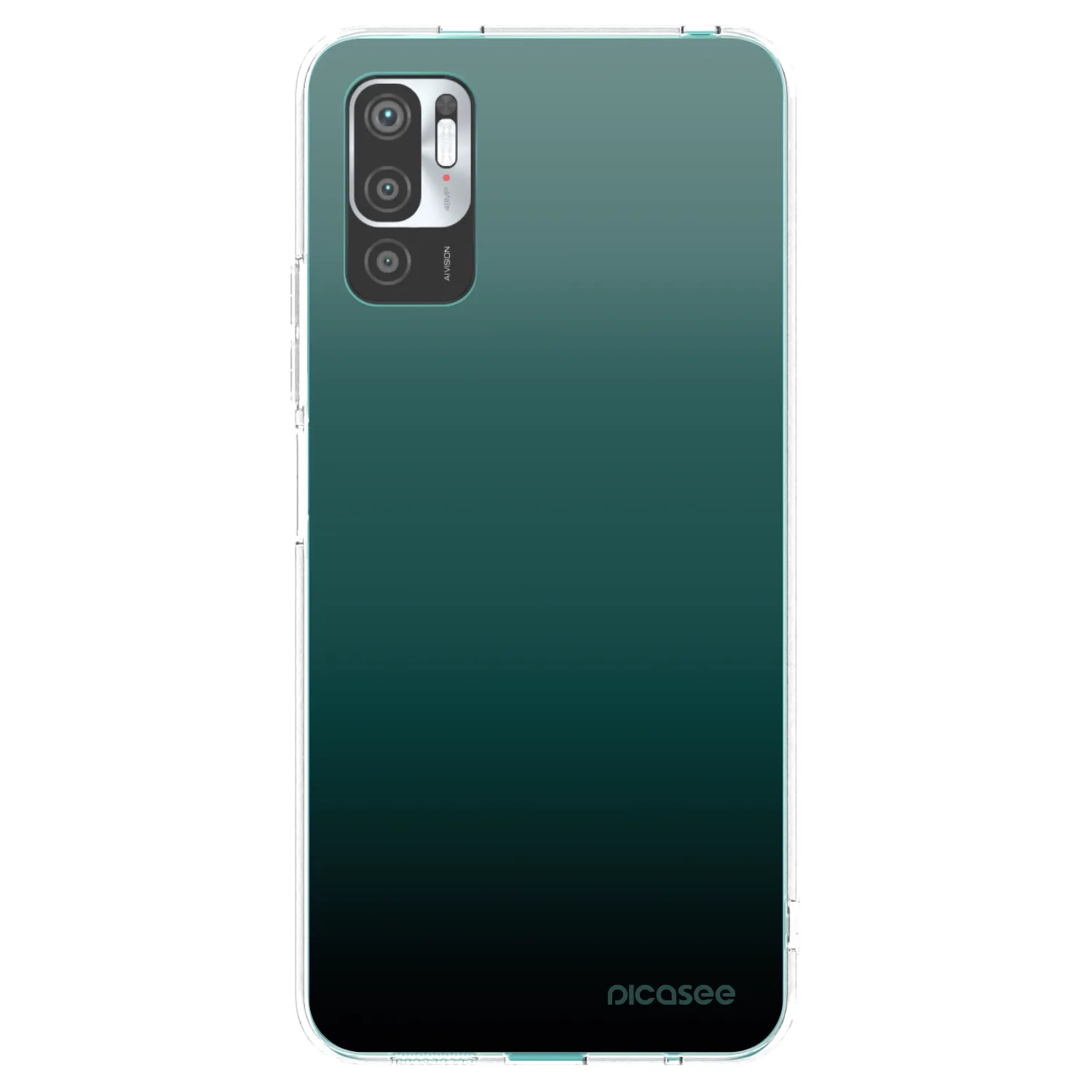 Picasee Xiaomi Redmi Note 10 5G Hülle - Transparentes Silikon - Verdant Fade