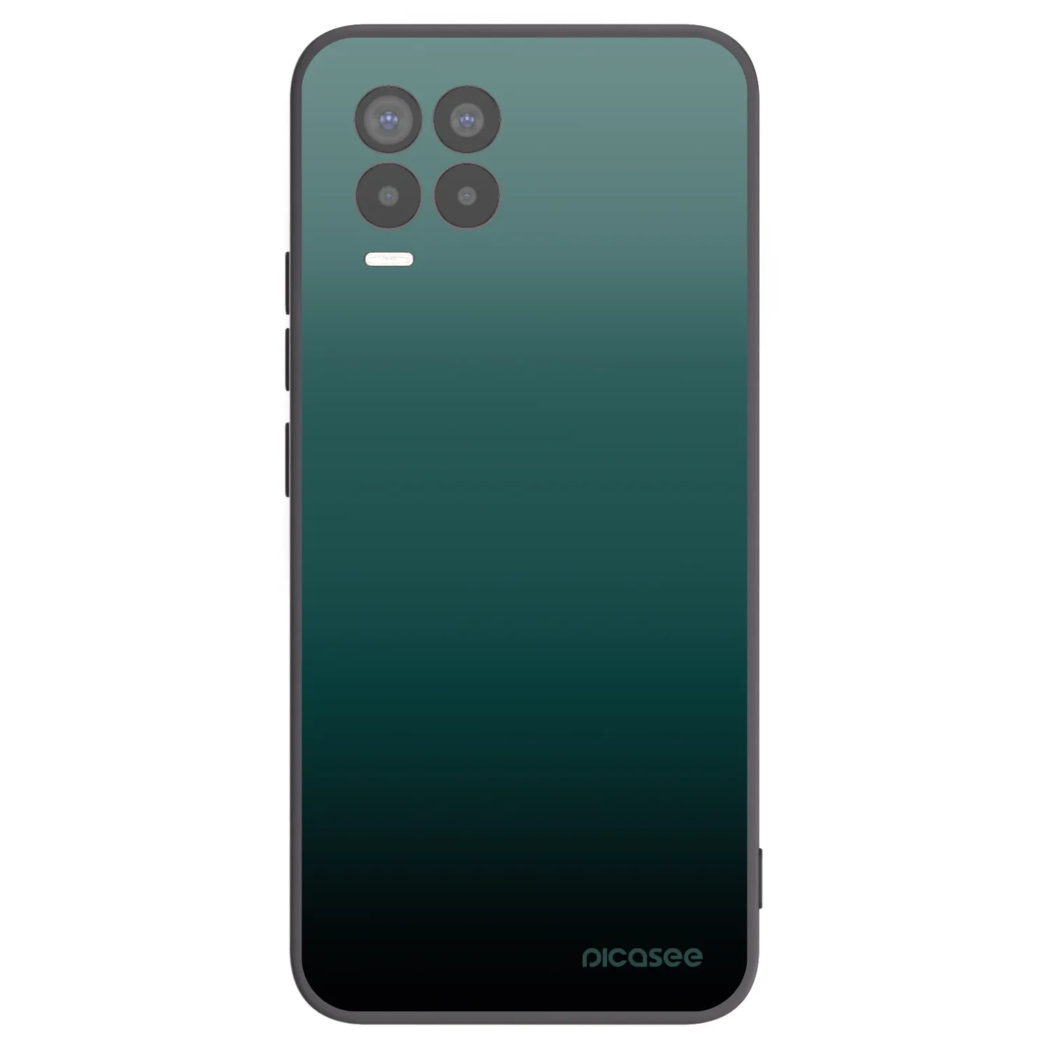 Picasee Realme 8 Pro Hülle - Schwarzes Silikon - Verdant Fade