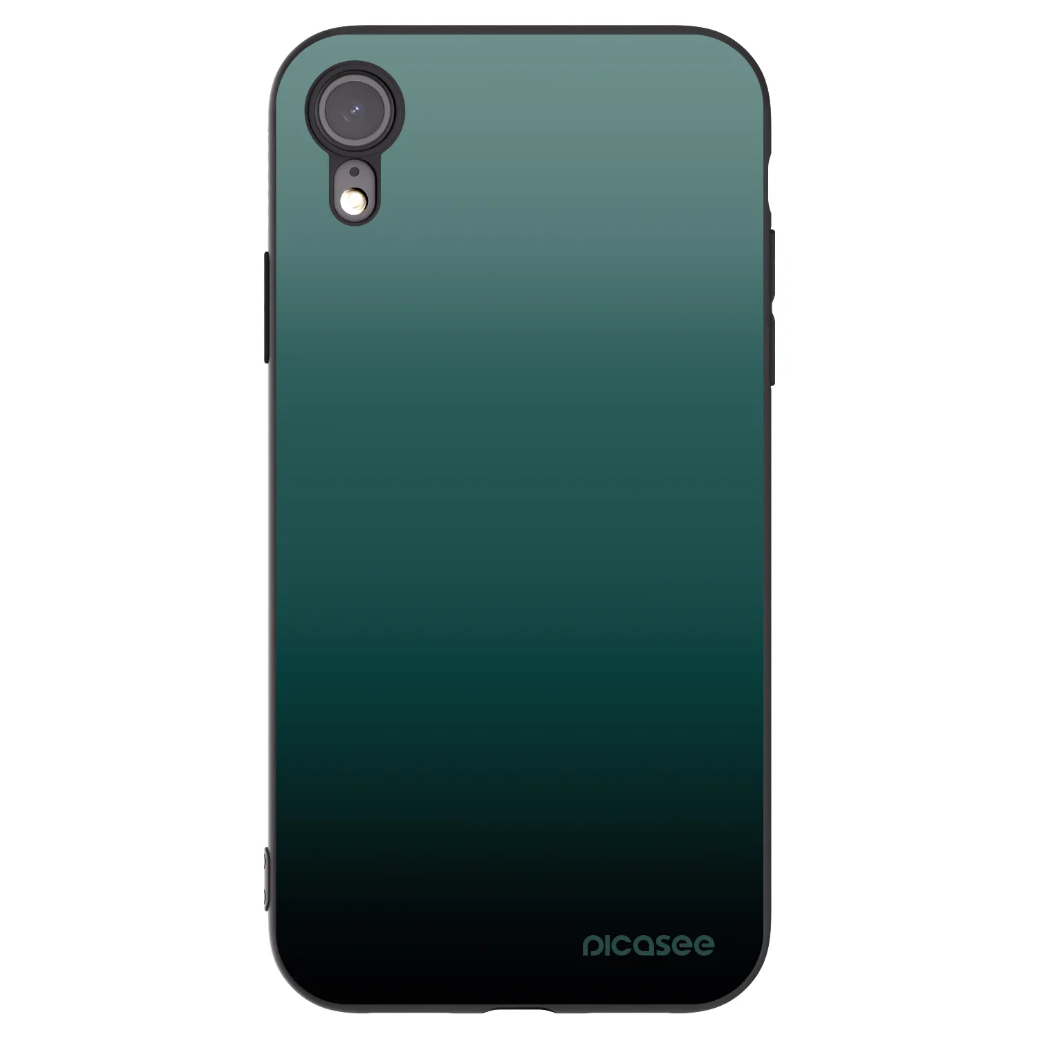 Picasee Apple iPhone XR Hülle - Schwarzes Silikon - Verdant Fade