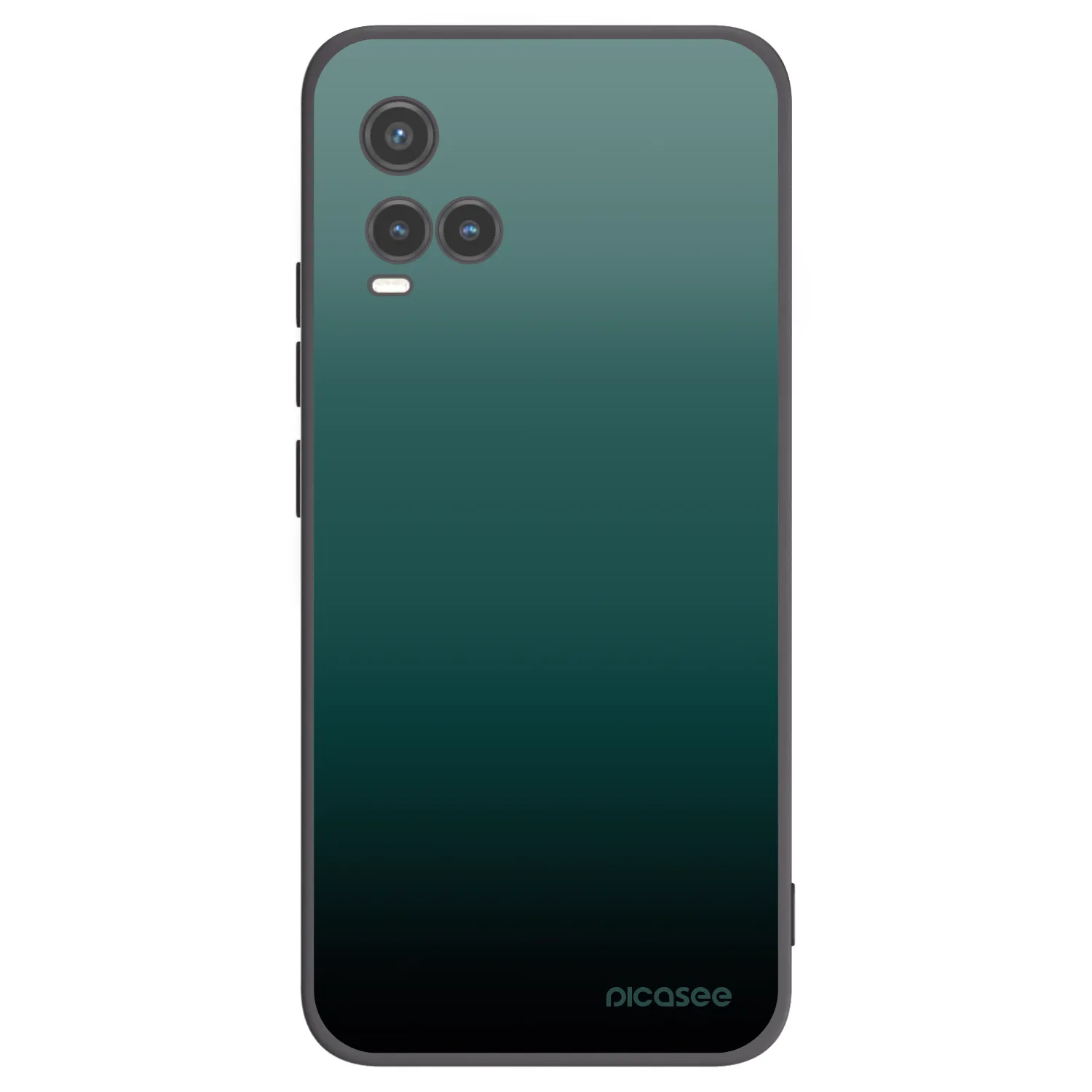 Picasee Vivo Y33s Hülle - Schwarzes Silikon - Verdant Fade