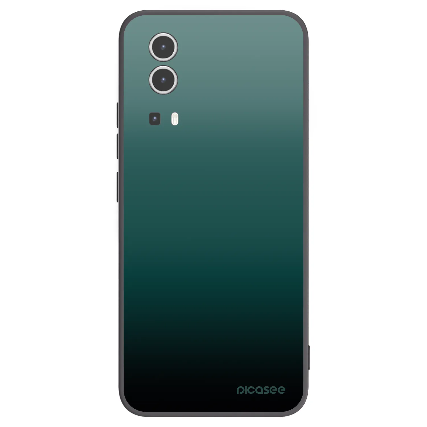Picasee Vivo Y72 5G Hülle - Schwarzes Silikon - Verdant Fade
