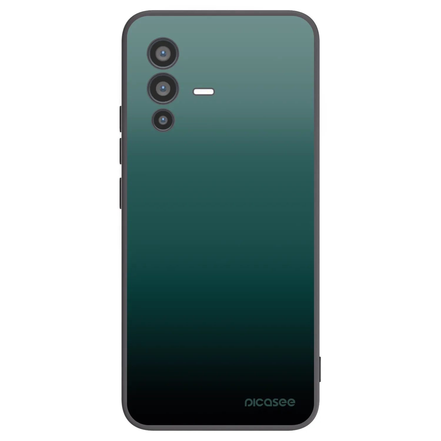 Picasee Vivo V23 5G Hülle - Schwarzes Silikon - Verdant Fade