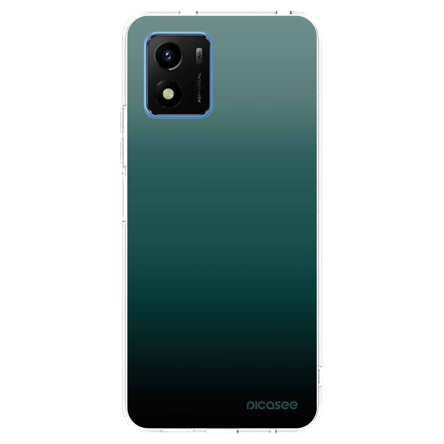 Picasee Vivo Y01 Hülle - Transparentes Silikon - Verdant Fade
