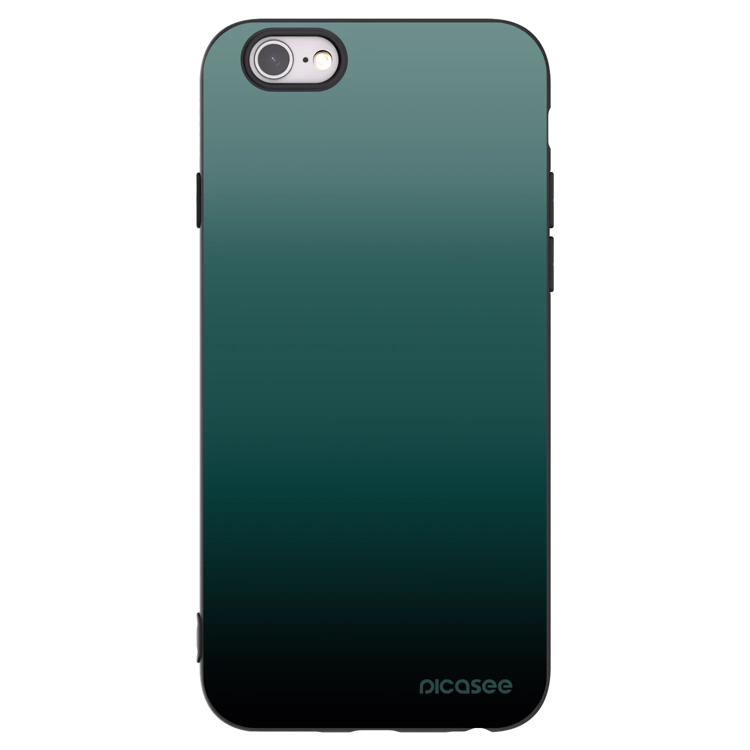 Picasee Apple iPhone 6/6S Hülle - Schwarzes Silikon - Verdant Fade