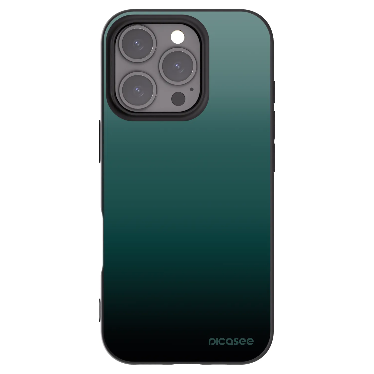Picasee Apple iPhone 16 Pro Hülle - Schwarzes Silikon - Verdant Fade