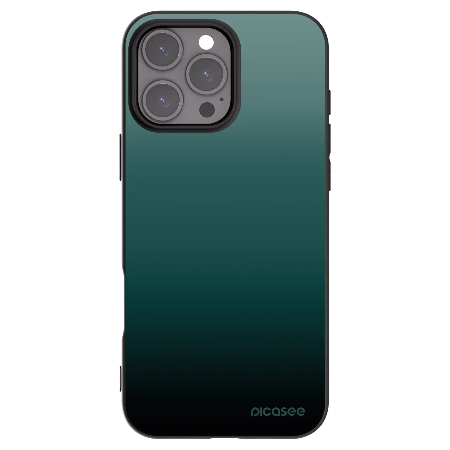 Picasee Apple iPhone 16 Pro Max Hülle - Schwarzes Silikon - Verdant Fade