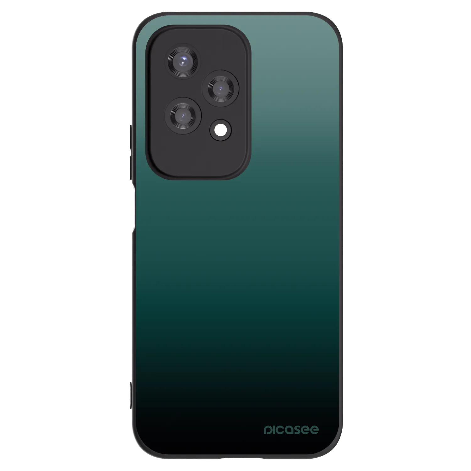 Picasee Honor 200 Lite Hülle - Schwarzes Silikon - Verdant Fade