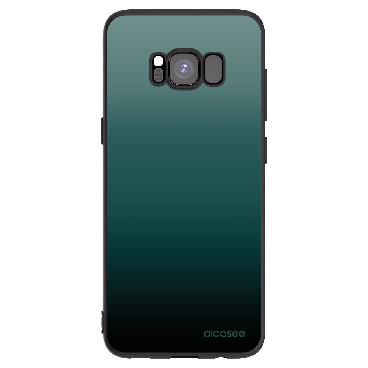 Picasee Samsung Galaxy S8 G950F Hülle - Schwarzes Silikon - Verdant Fade
