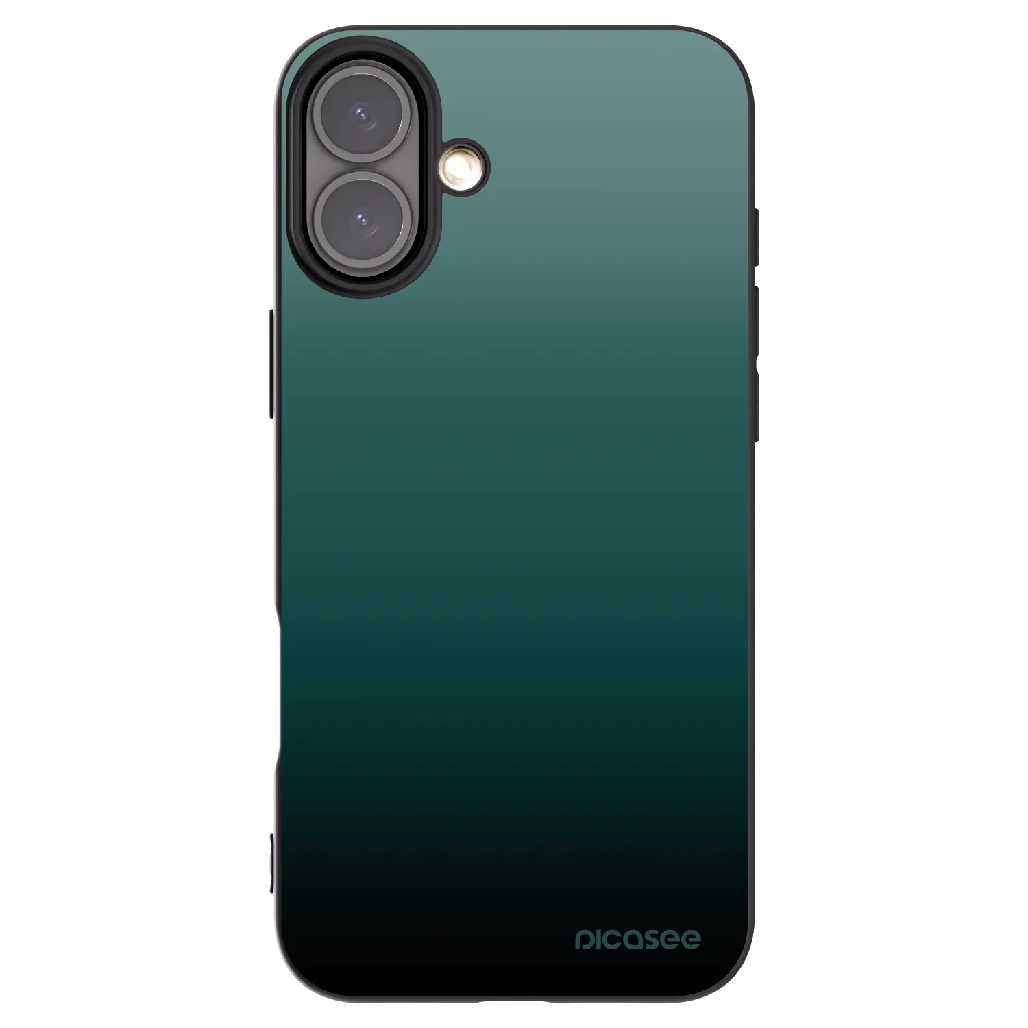 Picasee Apple iPhone 16 Plus Hülle - Schwarzes Silikon - Verdant Fade