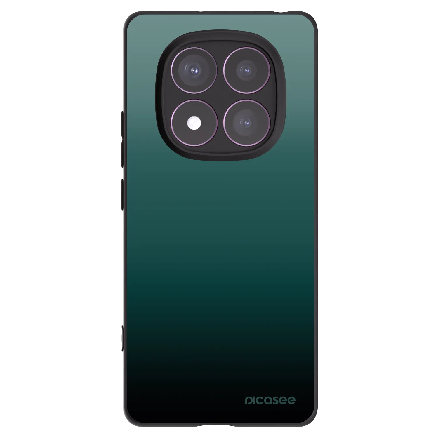 Picasee Xiaomi Redmi Note 14 Pro 4G Hülle - Schwarzes Silikon - Verdant Fade
