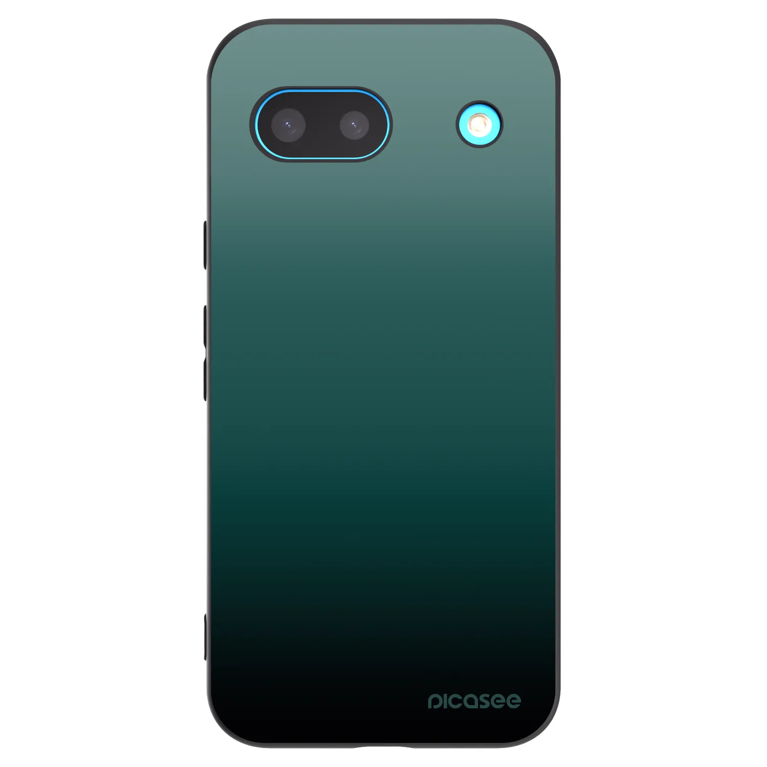 Picasee Google Pixel 8a Hülle - Schwarzes Silikon - Verdant Fade