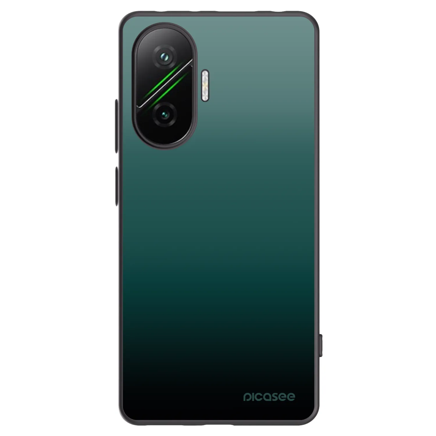 Picasee Xiaomi Poco F7 Pro 5G Hülle - Schwarzes Silikon - Verdant Fade
