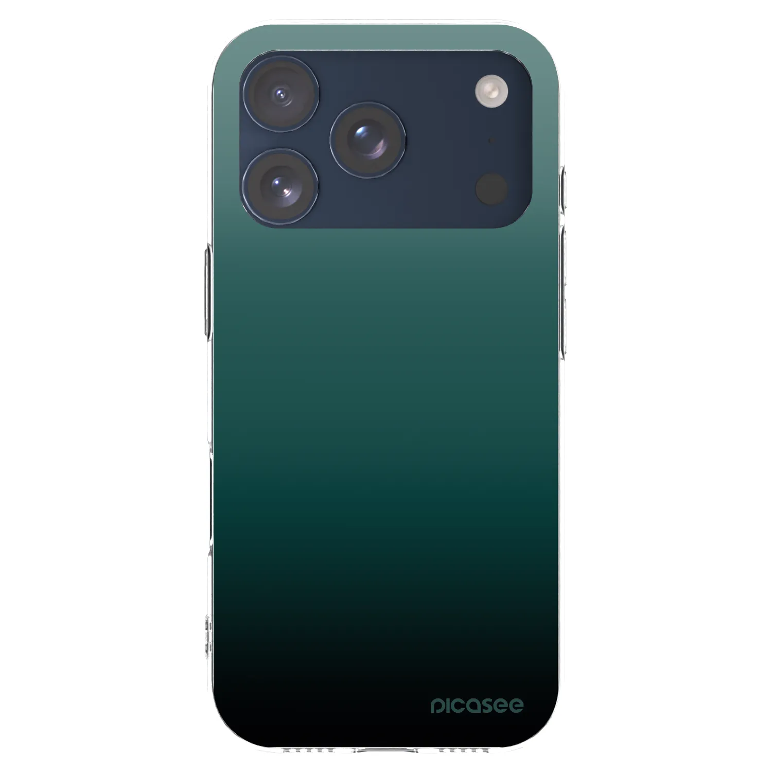 Picasee Apple iPhone 17 Pro Hülle - Transparentes Silikon - Verdant Fade