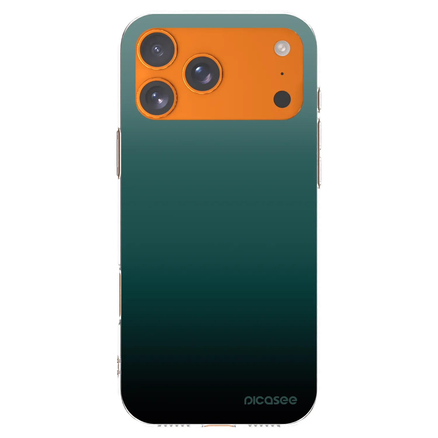 Picasee Apple iPhone 17 Pro Max Hülle - Transparentes Silikon - Verdant Fade