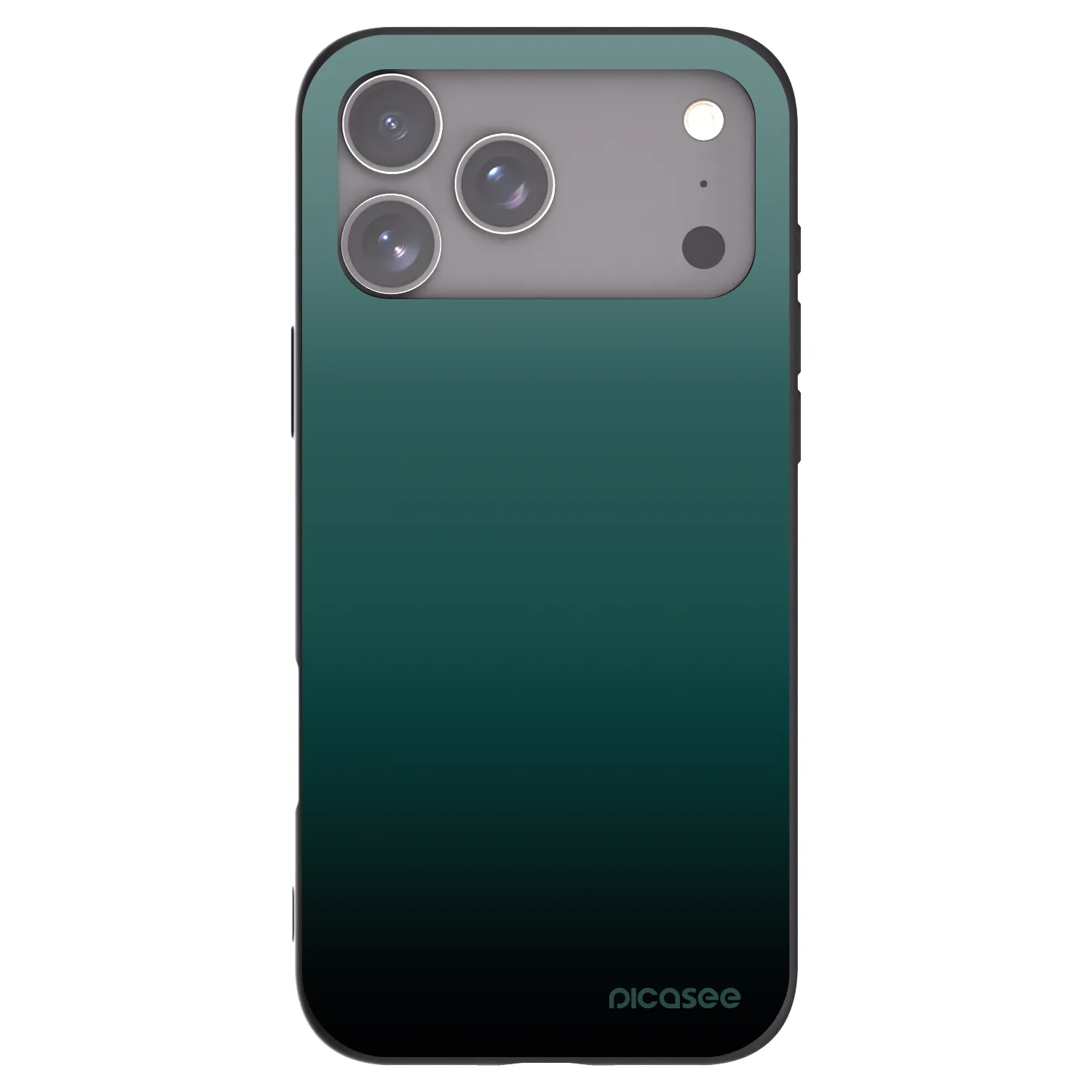 Picasee Apple iPhone 17 Pro Max Hülle - Schwarzes Silikon - Verdant Fade