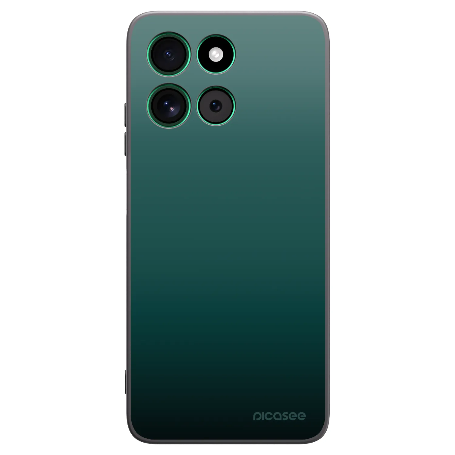 Picasee Motorola Moto G57 Power Hülle - Schwarzes Silikon - Verdant Fade