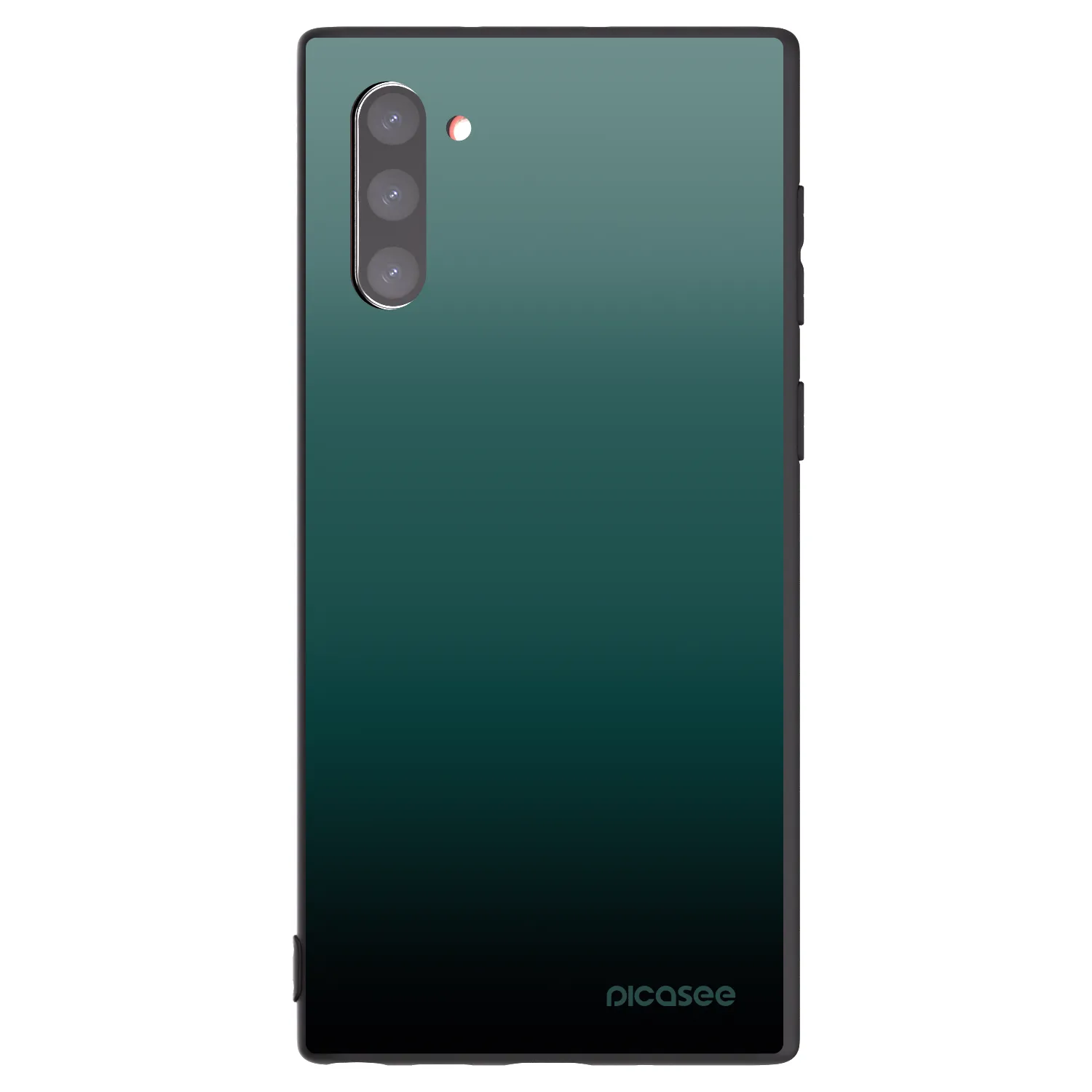 Picasee Samsung Galaxy Note 10 N970F Hülle - Schwarzes Silikon - Verdant Fade