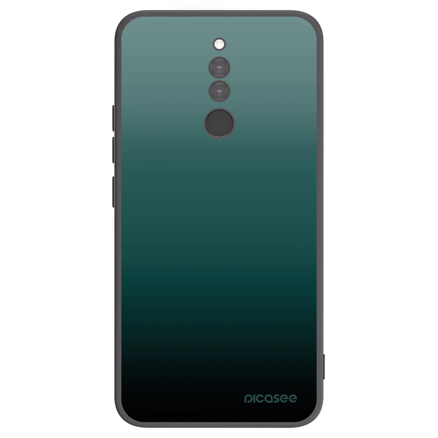 Picasee Xiaomi Redmi 8 Hülle - Schwarzes Silikon - Verdant Fade