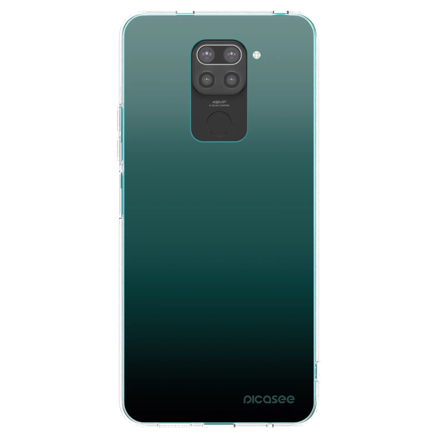 Picasee Xiaomi Redmi Note 9 Hülle - Schwarzes Silikon - Verdant Fade