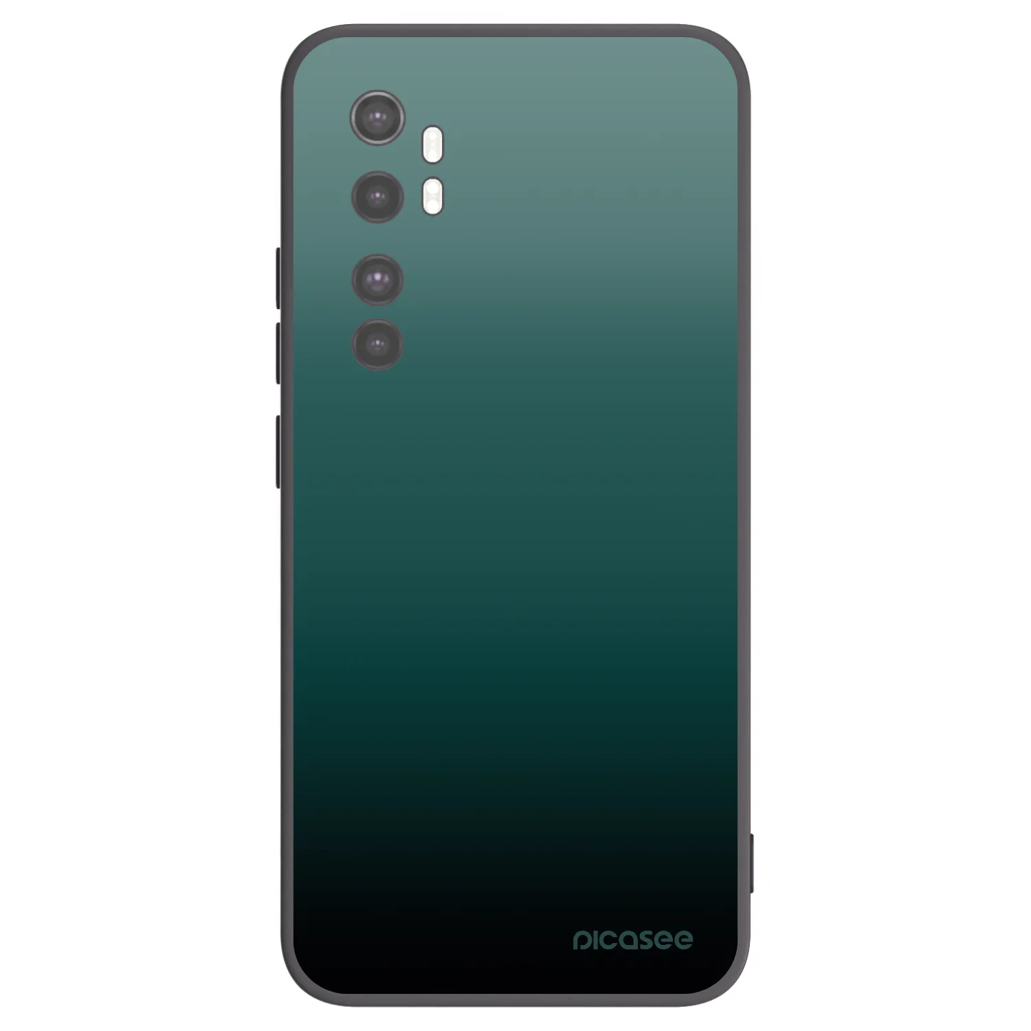 Picasee Xiaomi Mi Note 10 Lite Hülle - Schwarzes Silikon - Verdant Fade