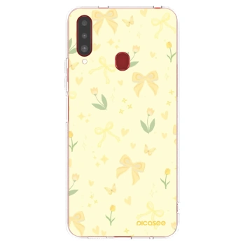 Picasee Samsung Galaxy A20s Hülle - Transparentes Silikon - Honey Blossom