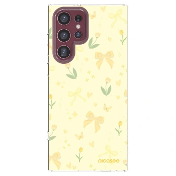 Picasee Samsung Galaxy S22 Ultra 5G Hülle - Transparentes Silikon - Honey Blossom