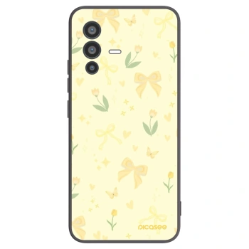 Picasee Vivo V23 5G Hülle - Schwarzes Silikon - Honey Blossom