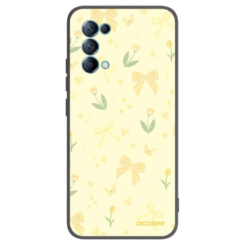 Picasee OPPO Reno 5 5G Hülle - Schwarzes Silikon - Honey Blossom