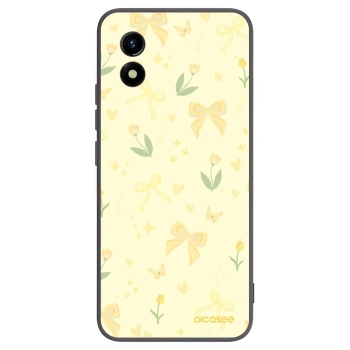 Picasee Vivo Y01 Hülle - Schwarzes Silikon - Honey Blossom