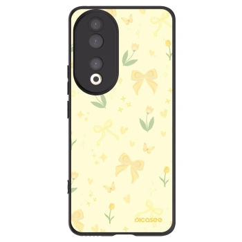 Picasee Honor 90 5G Hülle - Schwarzes Silikon - Honey Blossom