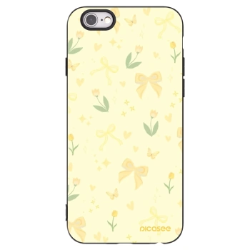 Picasee Apple iPhone 6/6S Hülle - Schwarzes Silikon - Honey Blossom