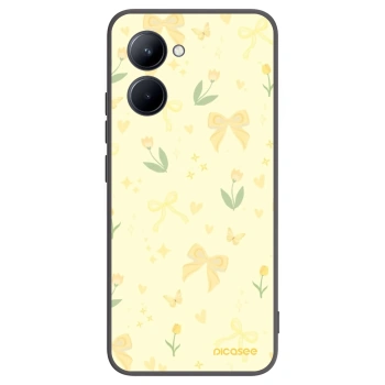 Picasee Realme C33 (2023) Hülle - Schwarzes Silikon - Honey Blossom