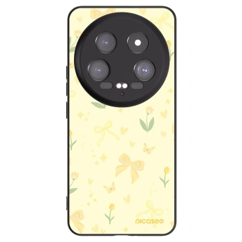 Picasee Xiaomi 14 Ultra Hülle - Schwarzes Silikon - Honey Blossom