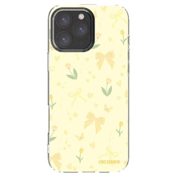 Picasee Apple iPhone 16 Pro Max Hülle - Transparentes Silikon - Honey Blossom