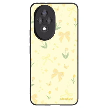 Picasee Honor 200 Pro 5G Hülle - Schwarzes Silikon - Honey Blossom