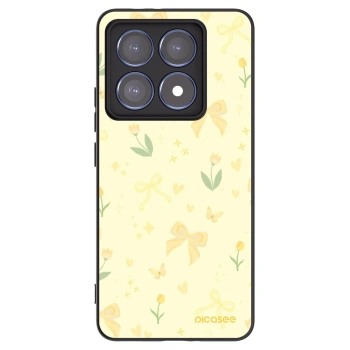 Picasee Xiaomi 14T Pro Hülle - Schwarzes Silikon - Honey Blossom