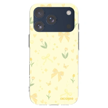 Picasee Apple iPhone 17 Pro Hülle - Transparentes Silikon - Honey Blossom