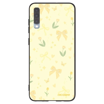 Picasee Samsung Galaxy A70 A705F Hülle - Schwarzes Silikon - Honey Blossom